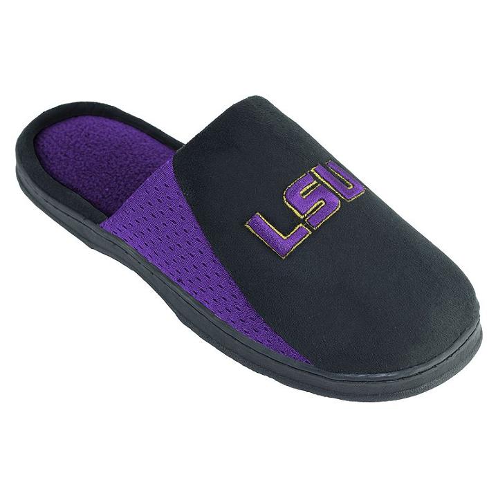 Men's Lsu Tigers Scuff Slippers, Size: Xl, Black