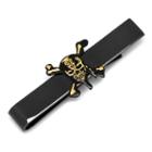 Disney Pirates Of The Caribbean Skull And Crossbones Tie Bar, Men's, Black