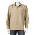Big & Tall Batik Bay Grid Easy-care Casual Button-down Shirt, Men's, Size: 4xb, Natural