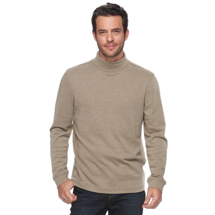 Men's Croft & Barrow&reg; Classic-fit Turtleneck, Size: Small, Med Brown