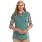 Plus Size Chaps Textured Sweater Vest, Women's, Size: 3xl, Blue
