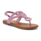 So&reg; Breeze Girls' Slingback Sandals, Size: 1, Brt Pink
