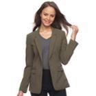Juniors' Candie's&reg; Open-front Blazer, Teens, Size: Xs, Dark Green