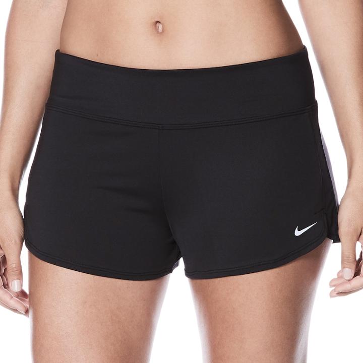 Women's Nike Cover-up Swim Shorts, Size: Small, Black