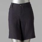 Women's Simply Vera Vera Wang Floral Jacquard Bermuda Shorts, Size: 10, Grey