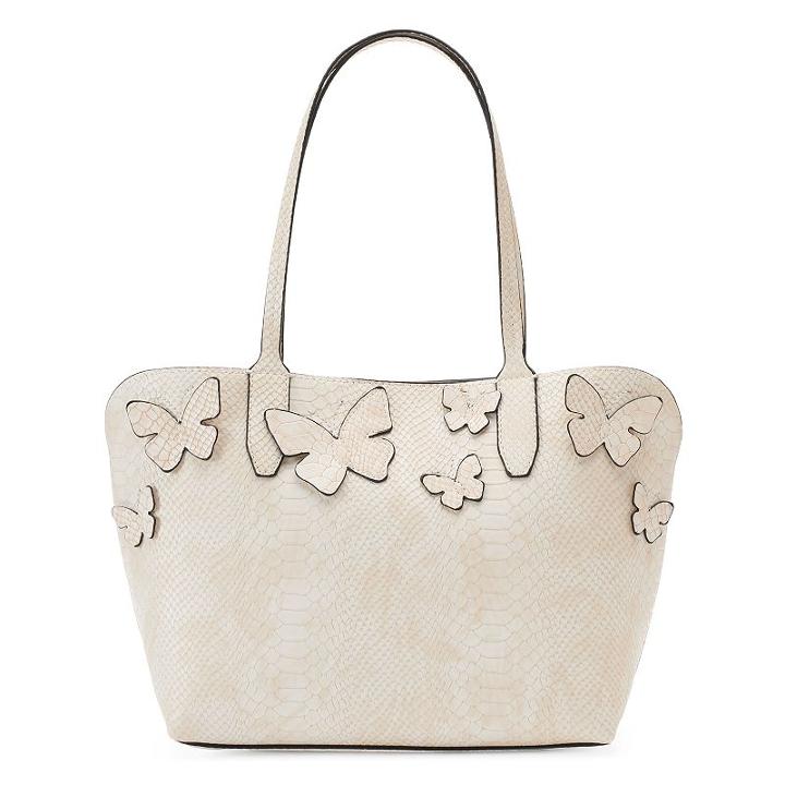 Mondani Kimona Butterfly Applique Satchel, Women's, White Oth