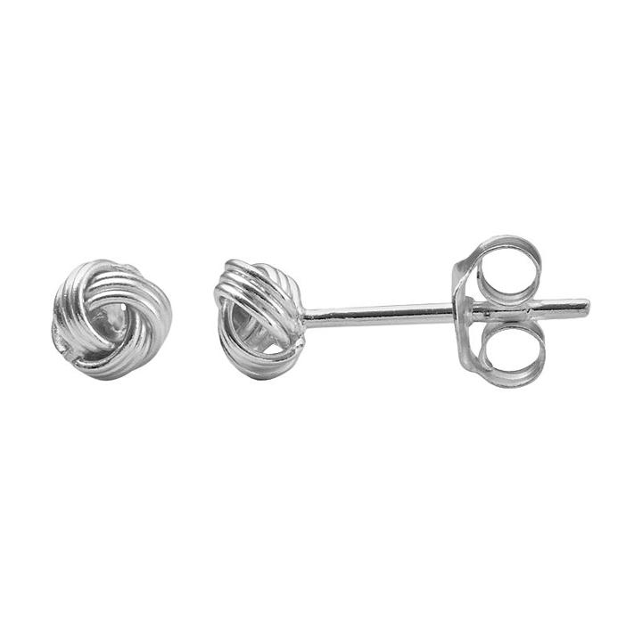 Itsy Bitsy Sterling Silver Love Knot Stud Earrings, Women's