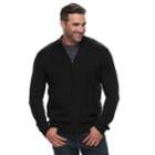 Big & Tall Croft & Barrow&reg; Classic-fit 7gg Super Soft Full-zip Sweater, Men's, Size: Xxl Tall, Black