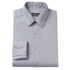 Men's Van Heusen Slim-fit Wrinkle-free Point-collar Dress Shirt, Size: 18 36/37, Silver
