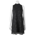 Women's Tiana B Embellished Lace Dress, Size: 16, Black