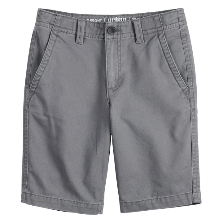 Boys 8-20 Urban Pipeline&reg; Flat-front Twill Shorts, Size: 8, Grey