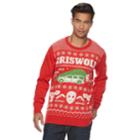 Men's Christmas Vacation Holiday Sweater, Size: Large, Dark Red