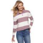 Juniors' So&reg; Rugby Striped Polo, Teens, Size: Small, Lt Purple