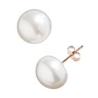 10k Gold Freshwater Cultured Pearl Stud Earrings, Women's, White