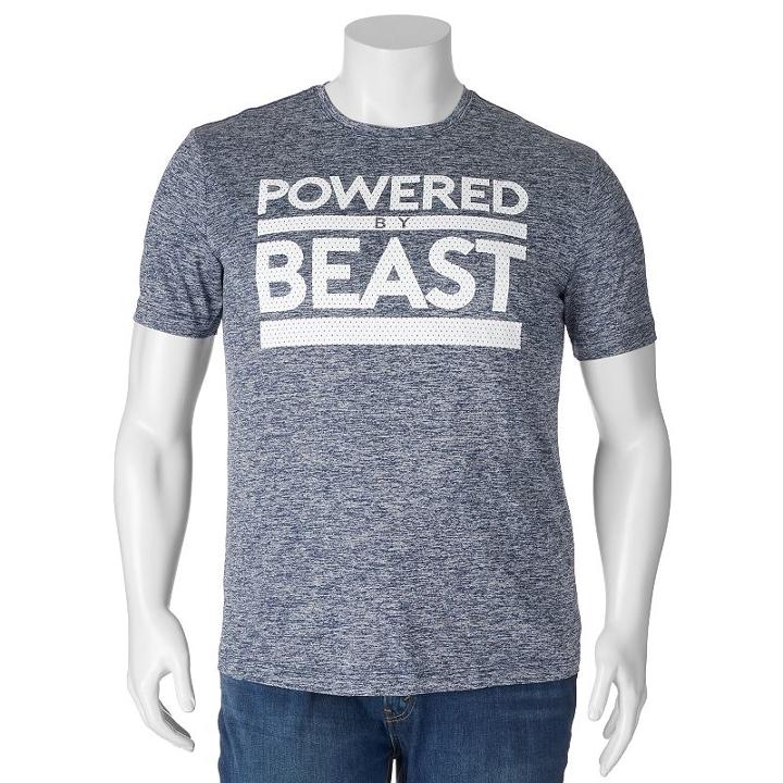 Big & Tall Performance Athletic Tee, Men's, Size: 4xb, Blue Other