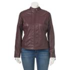 Juniors' Plus Size J-2 Zipper Faux-leather Jacket, Girl's, Size: 1xl, Med Brown