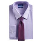 Men's Apt. 9&reg; Slim-fit Stretch Spread-collar Dress Shirt & Tie Set, Size: 2x-34/35, Purple