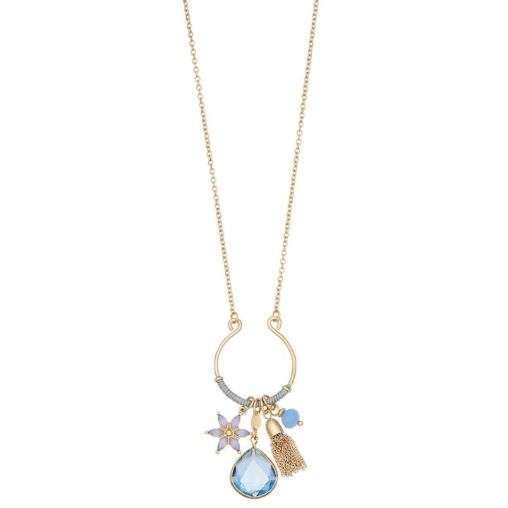 Lc Lauren Conrad Charm Pendant Long Necklace, Women's, Blue
