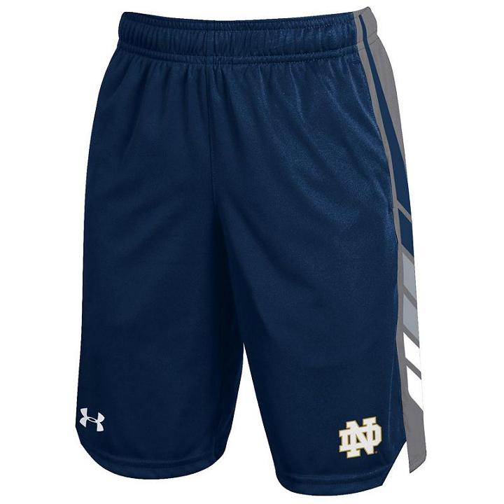 Boys 8-20 Under Armour Notre Dame Fighting Irish Select Shorts, Boy's, Size: M(10-12), Blue (navy)