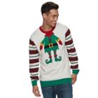 Men's Elf Ugly Christmas Sweater, Size: Large, White