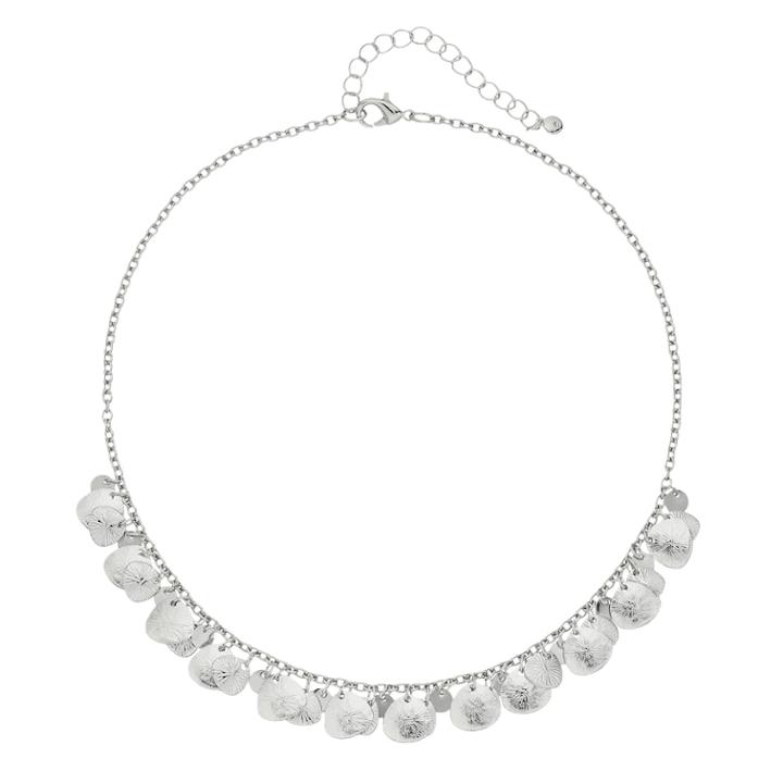 Seashell & Disc Shaky Necklace, Women's, Silver