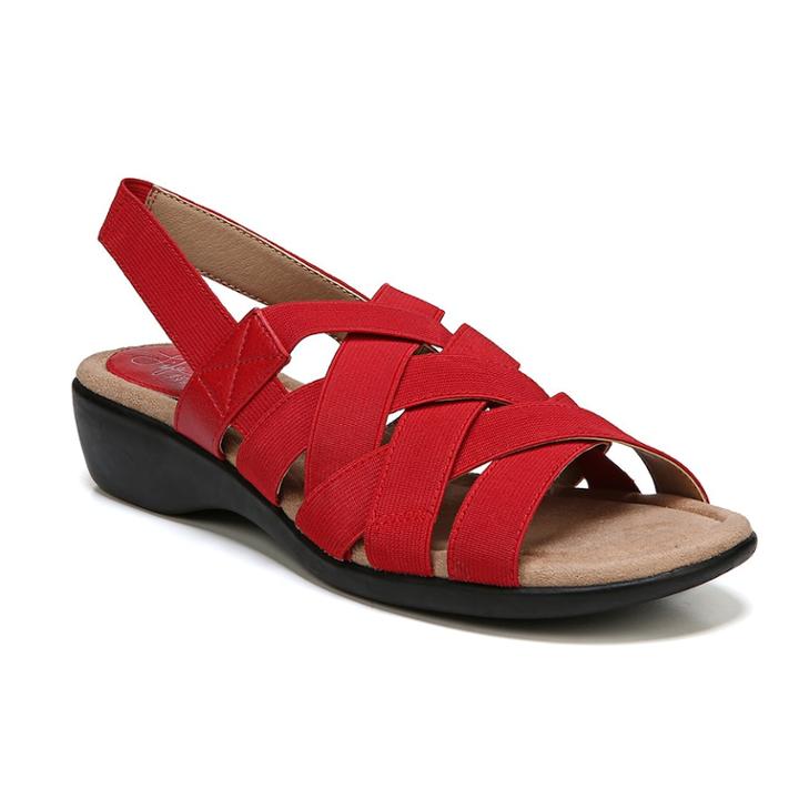 Lifestride Trip Women's Sandals, Size: 6.5 Wide, Red