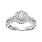 Simply Vera Vera Wang 14k White Gold 1 Carat T.w. Diamond Halo Engagement Ring, Women's, Size: 8
