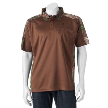 Men's Tallwoods Classic-fit Camo Colorblock Polo, Size: Xl, Brown