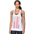 Women's Under Armour Americana Graphic Tank, Size: Large, White