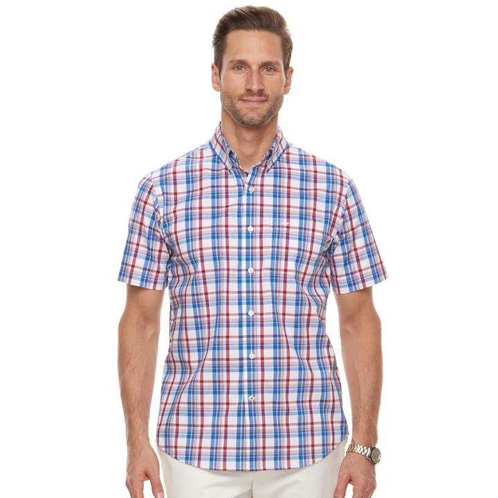 Men's Dockers&reg; Comfort Stretch Classic-fit Button-down Shirt, Size: Xxl, Red