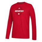 Men's Adidas Nebraska Cornhuskers Football Force Tee, Size: Xl, Red