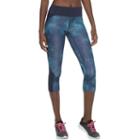 Women's Tek Gear&reg; Performance Blocked Capri Leggings, Size: Large, Dark Blue