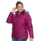 Plus Size Columbia Icy Heights Hooded Down Puffer Jacket, Women's, Size: 2xl, Brt Purple