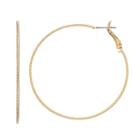 Lc Lauren Conrad Textured Leverback Hoop Earrings, Women's, Gold