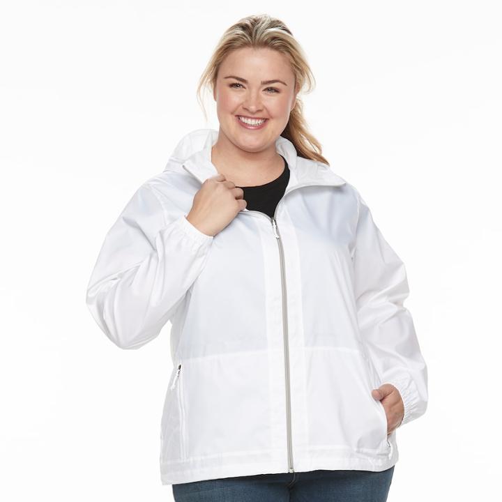 Plus Size Columbia Rain To Fame Hooded Rain Jacket, Women's, Size: 3xl, Natural