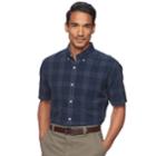 Men's Croft & Barrow&reg; Classic-fit Linen-blend Button-down Shirt, Size: Small, Blue