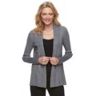 Women's Dana Buchman Ribbed Open-front Cardigan, Size: Medium, Oxford