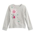 Girls 4-12 Sonoma Goods For Life&trade; Embellished Long-sleeve Sweatshirt, Size: 8, Light Grey