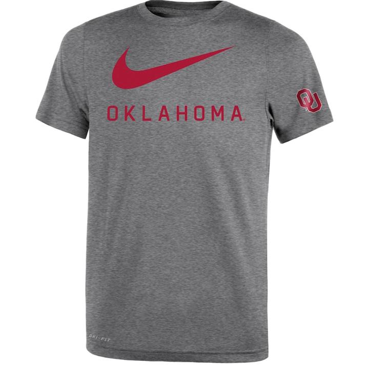 Boys 8-20 Nike Oklahoma Sooners Legend Dna Tee, Size: L 14-16, Grey