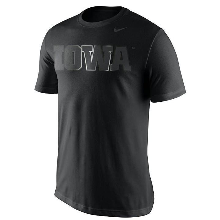 Men's Nike Iowa Hawkeyes Champ Drive Tee, Size: Small, Black