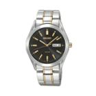 Seiko Men's Solar Two Tone Stainless Steel Watch - Sne047, Size: Medium, Multicolor