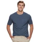 Big & Tall Sonoma Goods For Life&trade; Supersoft Stretch Pocket Crewneck Tee, Men's, Size: L Tall, Blue