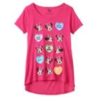 Disney's Minnie Mouse Girls 7-16 Candy Hearts Valentine's Day Graphic Tee, Girl's, Size: Large, Brt Pink