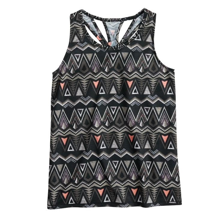 Girls 7-16 So&reg; Easy Back Cutout Performance Tank Top, Size: 7-8, Oxford