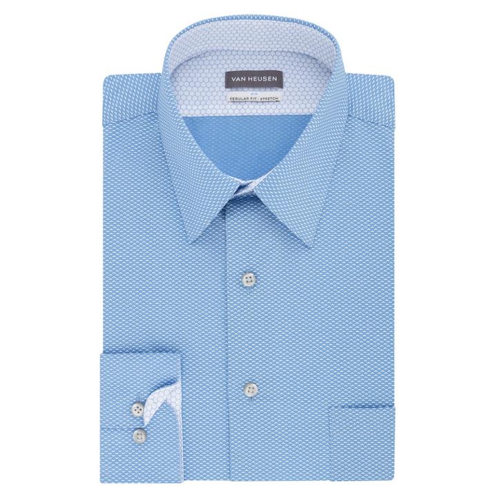 Men's Van Heusen Air Regular-fit Dress Shirt, Size: 18.5-34/35, Light Blue