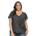 Plus Size Sonoma Goods For Life&trade; Twist Tee, Women's, Size: 3xl, Black