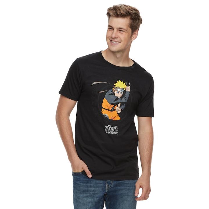 Men's Naruto Shippuden Tee, Size: Small, Black