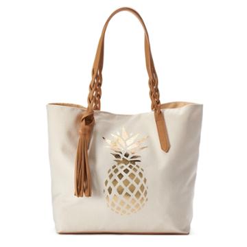 Sonoma Goods For Life&trade; Graphic Canvas Tote, Women's, Gold