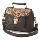 Adrienne Landau Cheetah Convertible Satchel, Women's, Brown