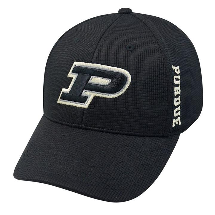 Adult Purdue Boilermakers Booster Plus Memory-fit Cap, Men's, Black